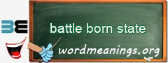 WordMeaning blackboard for battle born state